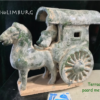 Paard en wagen terracotta