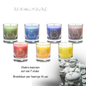 Chakra kaarsenset 7 stuks