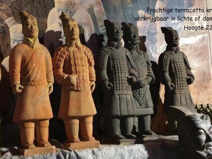 Terracotta krijgers 22 cm. licht-donker