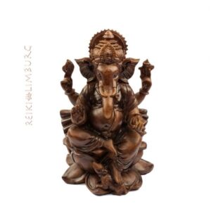 bronze-statue-ganesha-sitzend-auf-lotus-21-cm