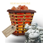 Zoutlamp hout-riet korf | Himalaya