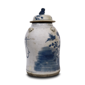 BW flower & bird ginger jar - Afbeelding 3