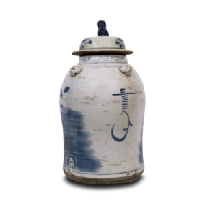 BW flower & bird ginger jar - Afbeelding 4