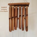 Bamboe gong met 12 bamboe pijpen