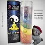 Chakra-kaars met echte chakra steentjes | 100 branduren