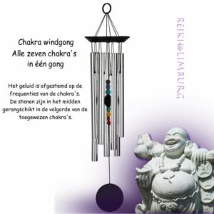 Windgong Chakra Lengte 47-63cm. | Prachtig helder geluid.