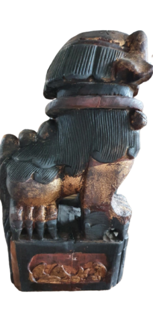 Tempelleeuw (Foo-dog) antieke set van 2 stuks - Afbeelding 7
