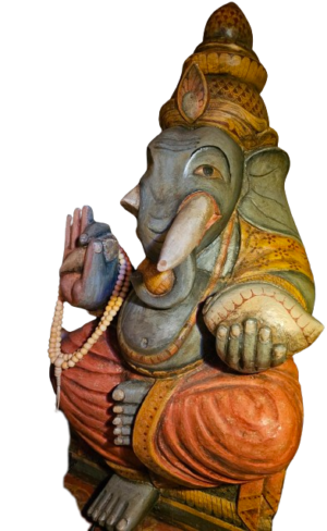 Ganesha beeld hout - Afbeelding 4