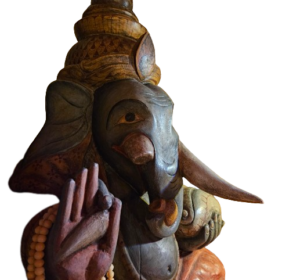 Ganesha beeld hout - Afbeelding 5
