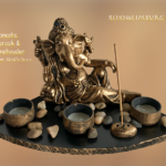 Ganesha | Met houder voor waxine & wierook | zéér mooi!