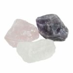 Ruwe Gouden Driehoek Edelsteen Set 3-5cm.