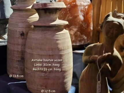 Houten-vazen-antiek