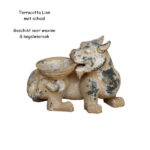 Terracotta leeuw | wierook en waxine houder