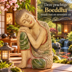 Japanse Marble wood sleeping boeddha.
