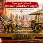 Terracotta strijder met paard en wagen
