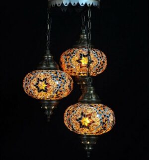 Oosterse hanglamp 3 bollen