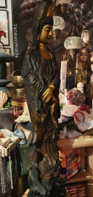 Kwan Yin | Houten antieke beelden - Afbeelding 4