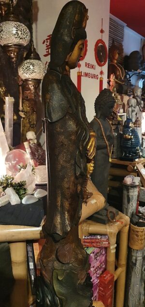 Kwan Yin | Houten antieke beelden - Afbeelding 5