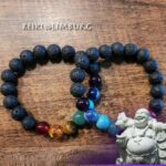 Lava armband | met 7 -Chakra stenen