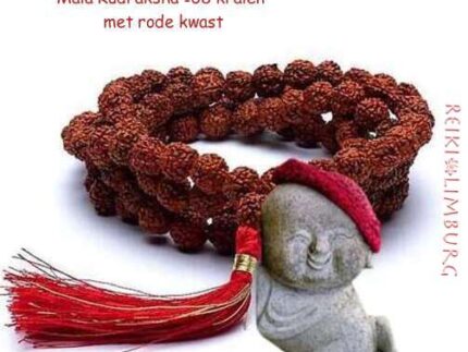 Mala Rudraksha 108 kralen met rode kwast