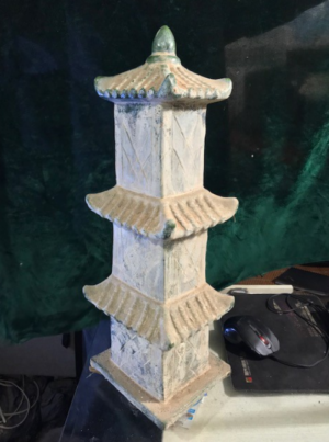 Pagode aardewerk 52cm. - Afbeelding 3