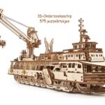 Onderzoeksschip met kraan