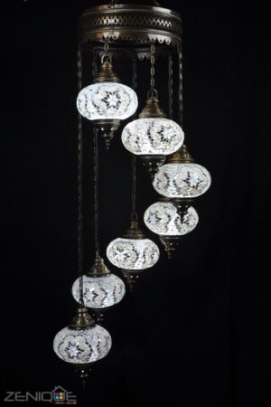 Oosterse hanglamp | Kroonluchter 7 bollen - Afbeelding 2