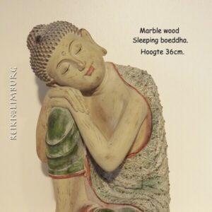 Japanse Marble wood sleeping boeddha.
