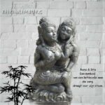 Rama en Sita | Prachtig beeld van gietsteen