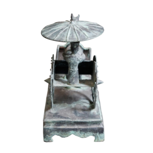 Bronzen Terracotta strijder met paard en wagen - Afbeelding 5