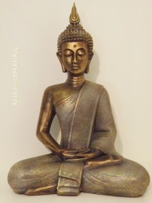 Boeddha Thailand | 42cm. Bronskleur - Afbeelding 2