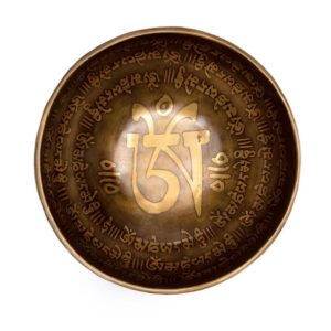 Klankschaal Tibet gegraveerd 1.5 kilo | met Om Mani Pad Me Hum mantra - Afbeelding 2