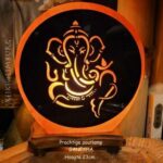 Zoutlamp Ganesha  ø 23cm
