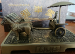 Terracotta strijder met paard en wagen