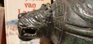 Wierook-vat-brons met Foo dog | Antiek - Afbeelding 3