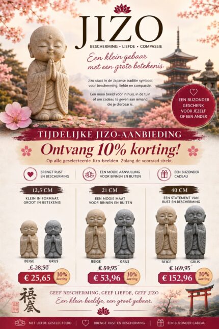 Japanse JIZO beelden ontvang nu 10% korting