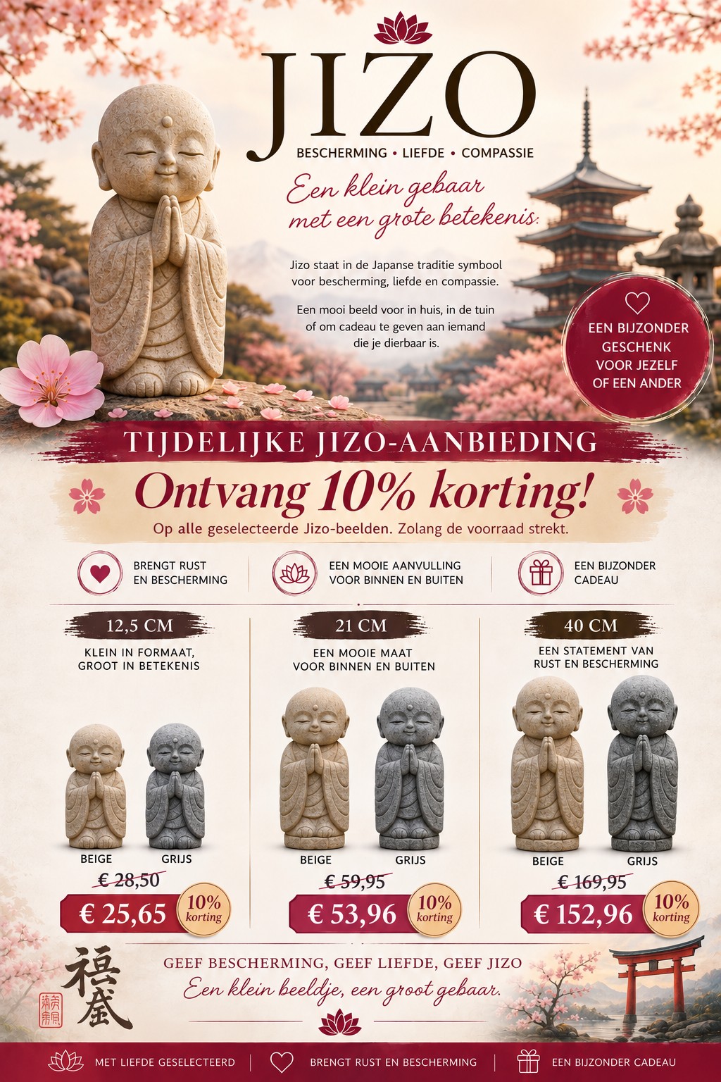 Jizo 10 korting JPG Japanse JIZO beelden ontvang nu 10% korting - Afbeelding 1