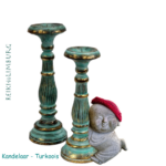 Kandelaars - Turkoois goud
