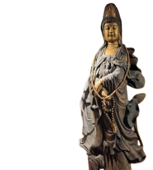 Kwan Yin | Houten antieke beelden - Afbeelding 2