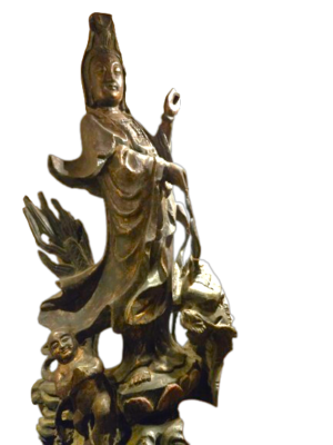 Kwan Yin | Houten antieke beelden - Afbeelding 7