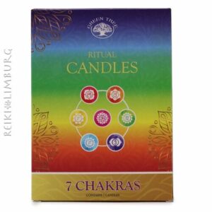Spreuk-kaarsen Chakra NU 50% korting