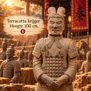 Prachtige Terracotta krijger 100cm.