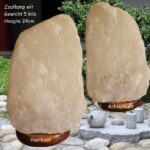 Witte zoutlamp 5 kilo hoogte 24cm.