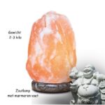 Zoutlamp met marmeren voet