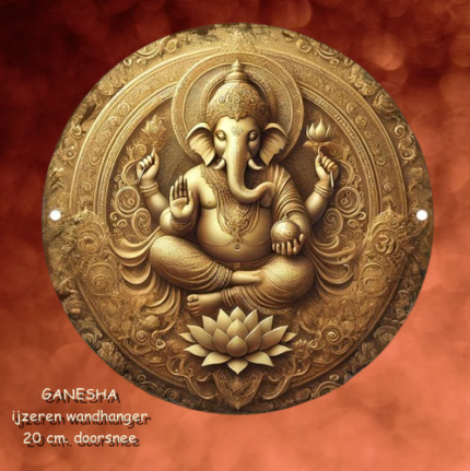 Ganesha ijzeren wandhanger