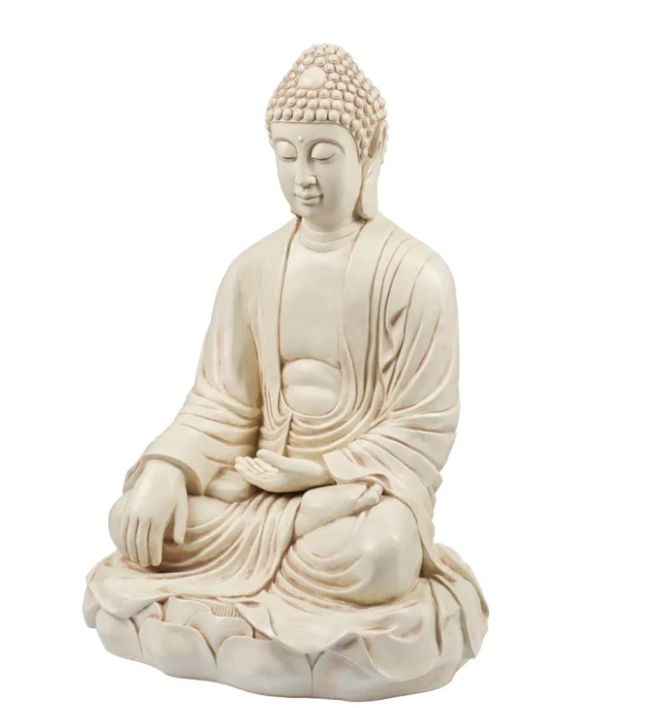 Boeddha 53cm. Boeddhabeeld in lotusmeditatie | 53 cm. hoog - Afbeelding 1