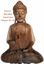 Boeddha-Suwarhout 53cm.