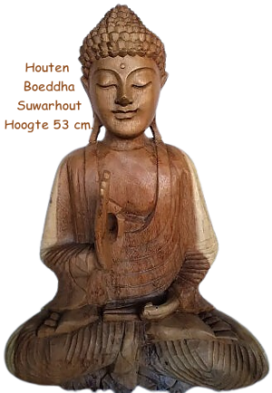 Boeddha-Suwarhout 53cm.