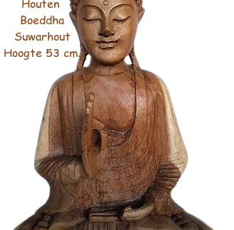 Boeddha-Suwarhout 53cm.