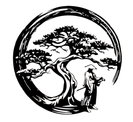 Samurai Bonsai IJzeren Wandkunst